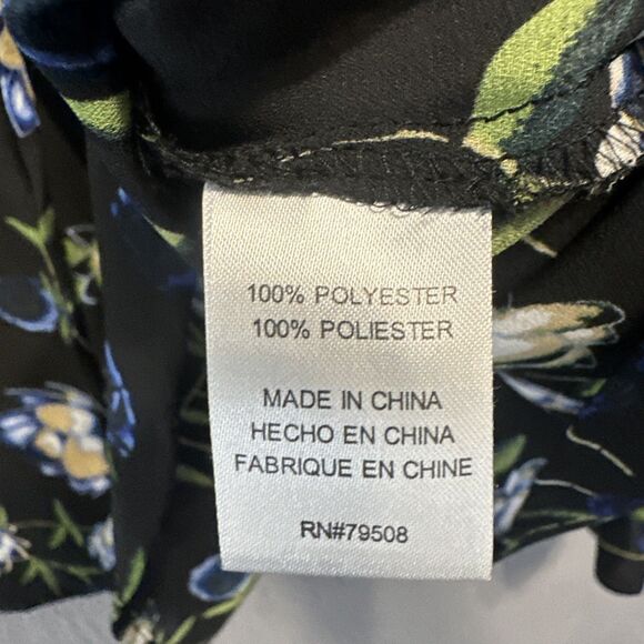 Violet + Claire Blouse Sheer Dark Floral Top Plus Size 2X Office Career - Picture 7 of 8